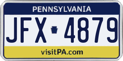 PA license plate JFX4879