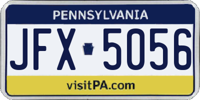 PA license plate JFX5056