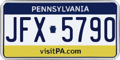 PA license plate JFX5790
