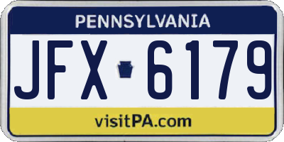 PA license plate JFX6179