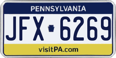 PA license plate JFX6269