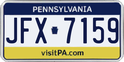 PA license plate JFX7159