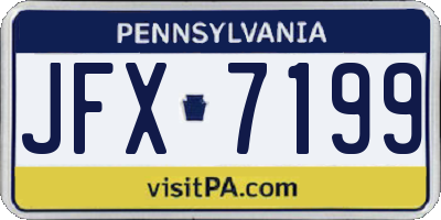 PA license plate JFX7199