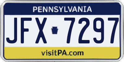 PA license plate JFX7297