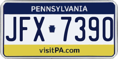 PA license plate JFX7390
