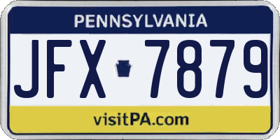 PA license plate JFX7879