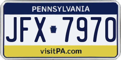 PA license plate JFX7970