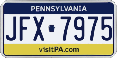 PA license plate JFX7975