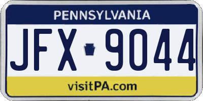 PA license plate JFX9044
