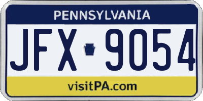 PA license plate JFX9054