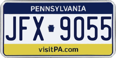 PA license plate JFX9055