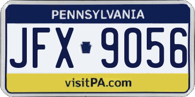 PA license plate JFX9056
