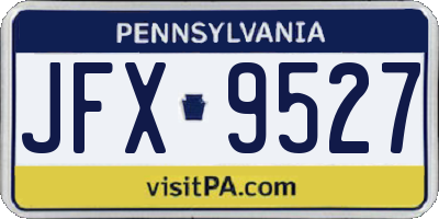 PA license plate JFX9527