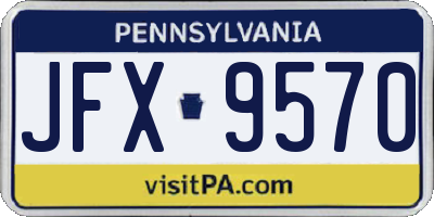 PA license plate JFX9570