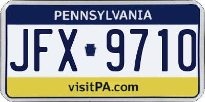 PA license plate JFX9710