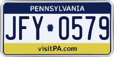 PA license plate JFY0579