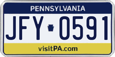 PA license plate JFY0591
