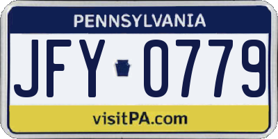 PA license plate JFY0779