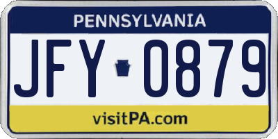 PA license plate JFY0879