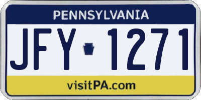 PA license plate JFY1271