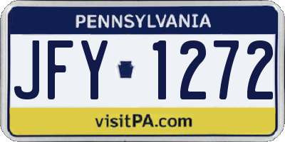 PA license plate JFY1272