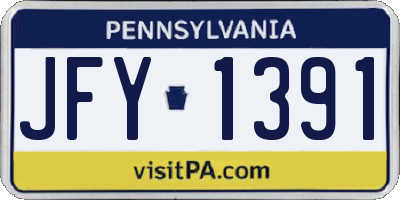 PA license plate JFY1391