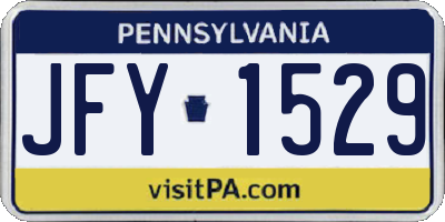 PA license plate JFY1529