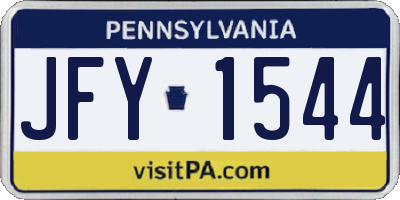 PA license plate JFY1544