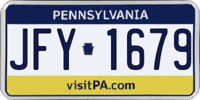 PA license plate JFY1679