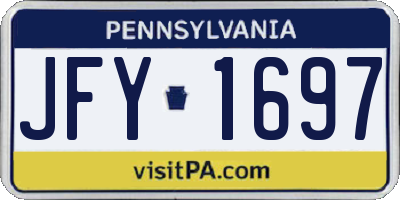 PA license plate JFY1697