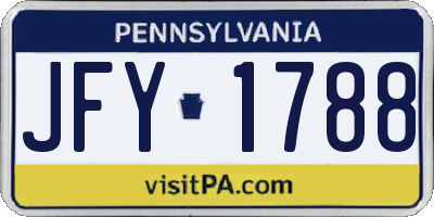 PA license plate JFY1788