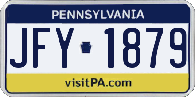 PA license plate JFY1879