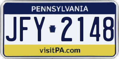 PA license plate JFY2148
