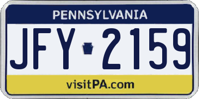 PA license plate JFY2159