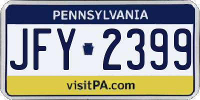 PA license plate JFY2399