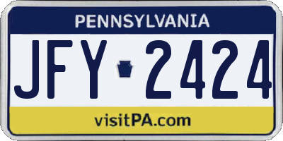 PA license plate JFY2424