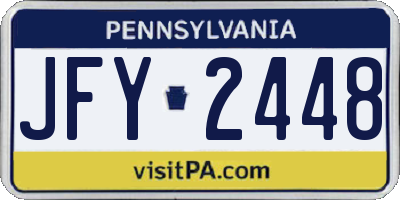 PA license plate JFY2448