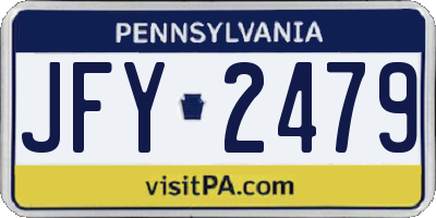 PA license plate JFY2479