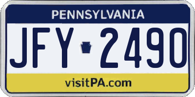 PA license plate JFY2490