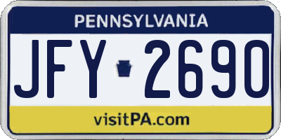 PA license plate JFY2690