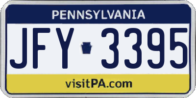PA license plate JFY3395