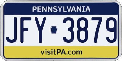PA license plate JFY3879