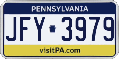 PA license plate JFY3979