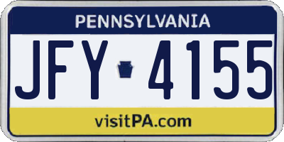 PA license plate JFY4155