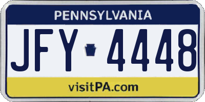 PA license plate JFY4448