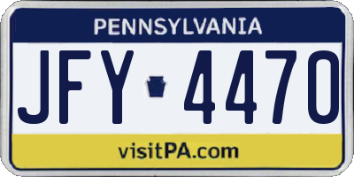 PA license plate JFY4470