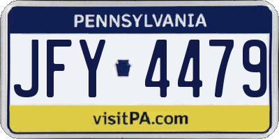 PA license plate JFY4479