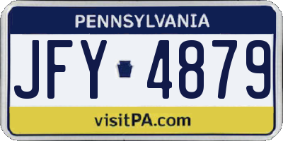 PA license plate JFY4879