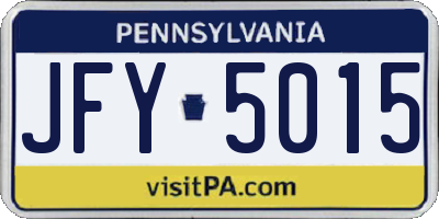 PA license plate JFY5015
