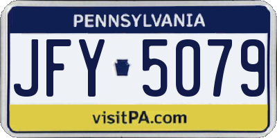 PA license plate JFY5079